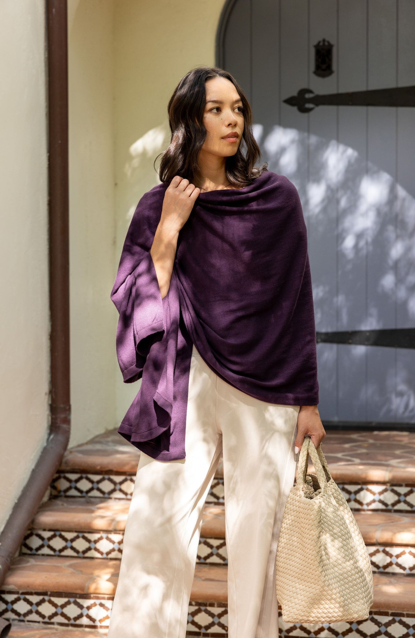 Dreamsoft Organic Cotton Travel Scarf Blackberry