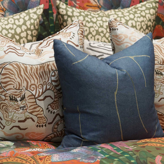 Elsinore Pillow in Prussian Blue