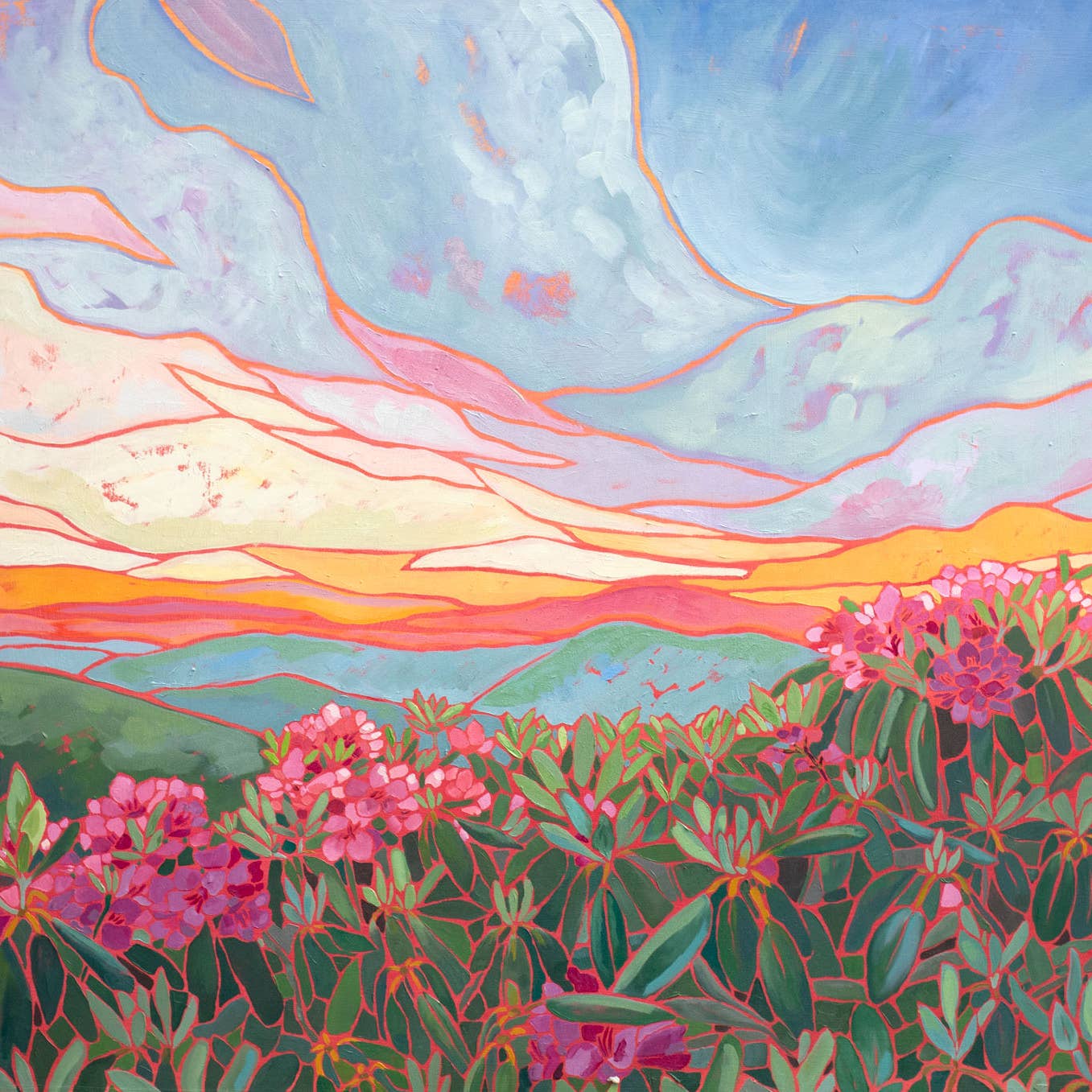Rhododendron Sunset Print