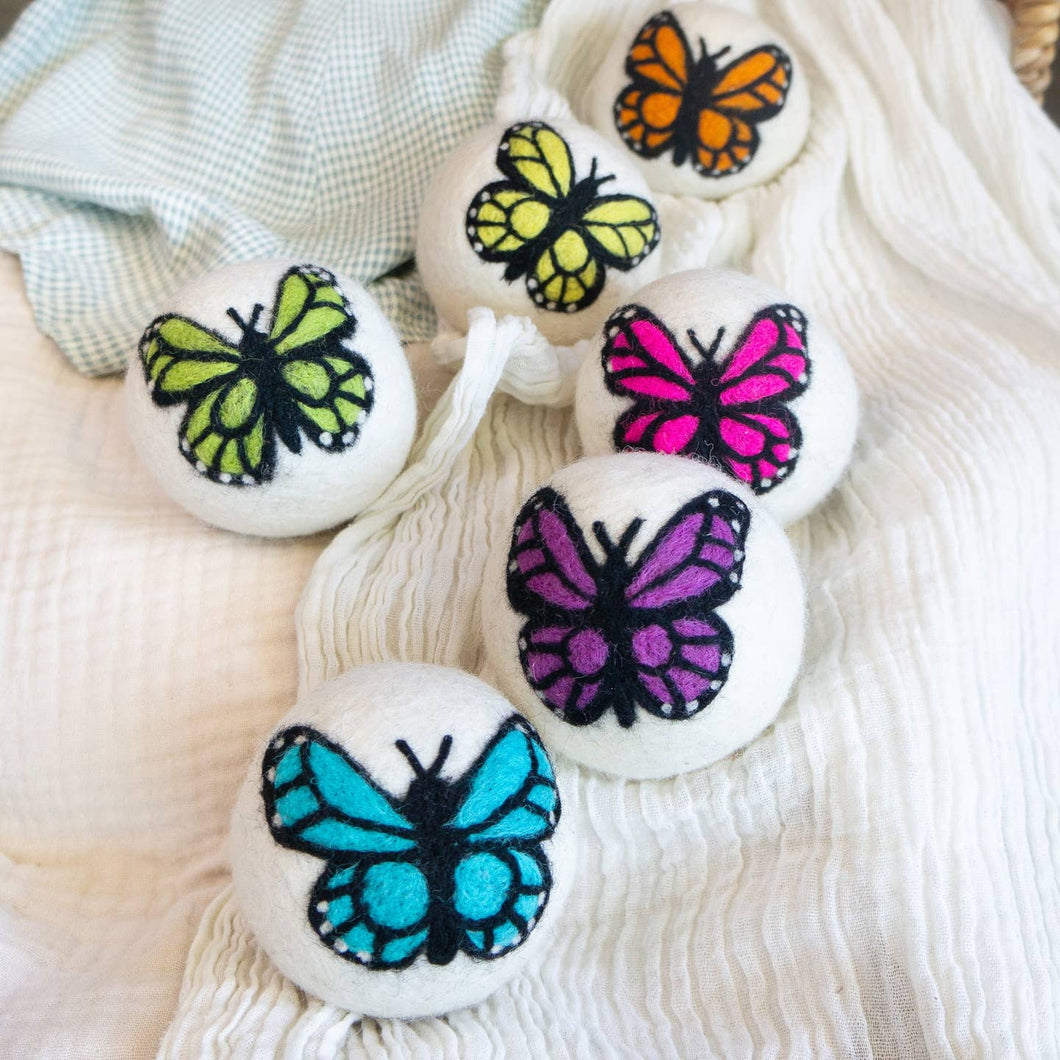 Rainbow Monarch Butterfly Eco Dryer Balls