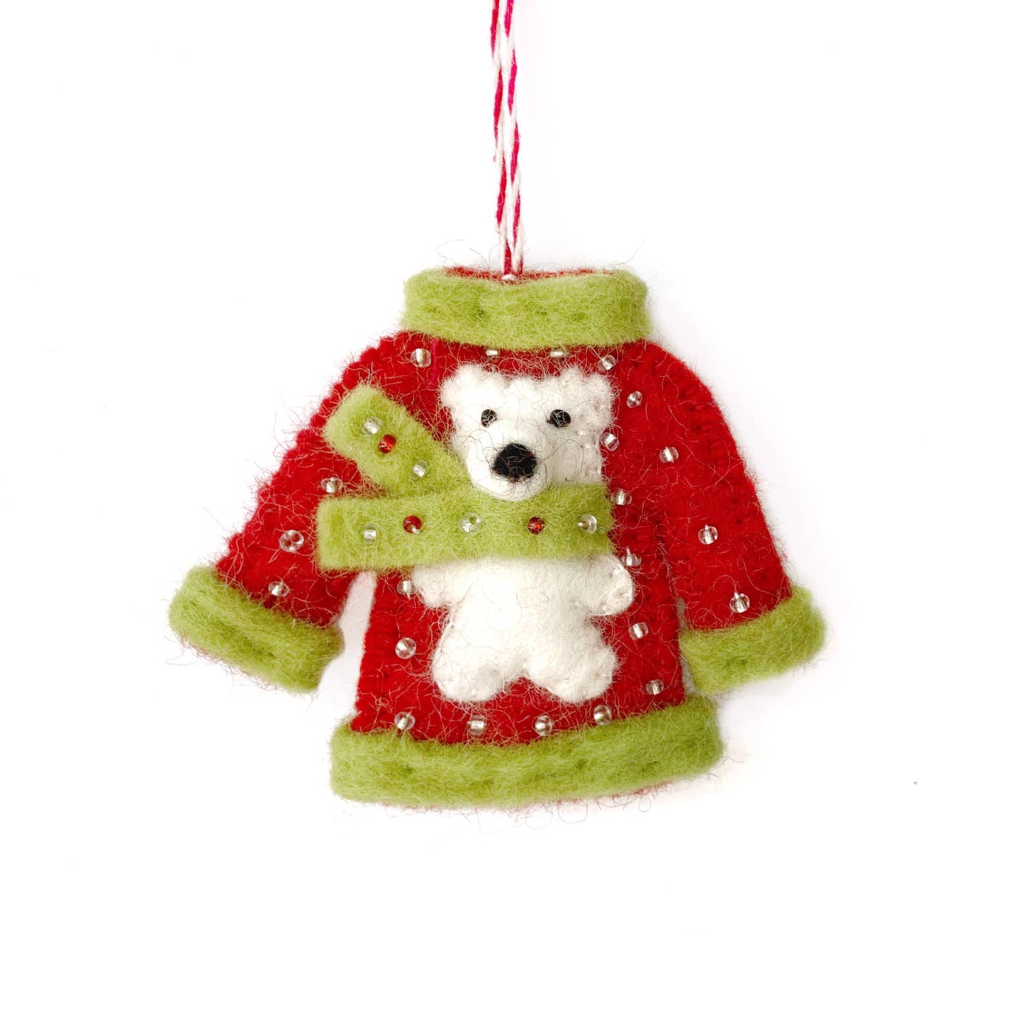 Ugly Christmas Sweater Felt Wool Christmas Ornament