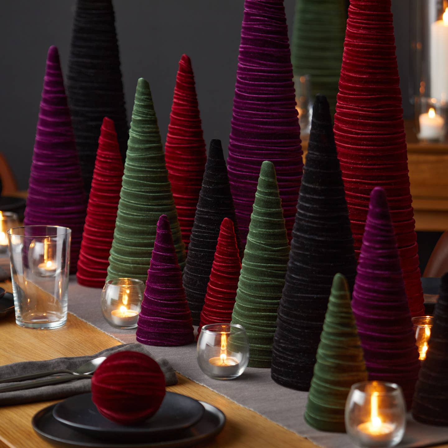 Handmade Velvet Holiday Trees