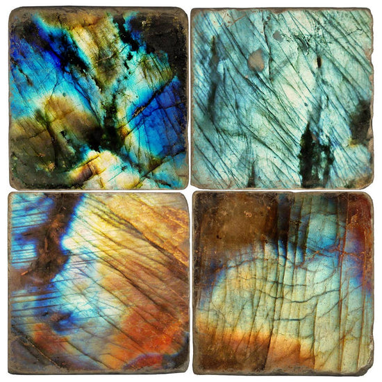 Labradorite - Tumbled Marble Coaster