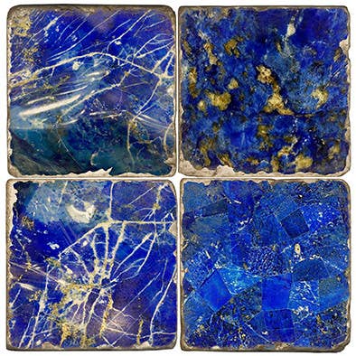 Lapis Lazul - Tumbled Marble Coaster