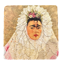 Load image into Gallery viewer, Frida Kahlo - Tumbled Marble Coaster
