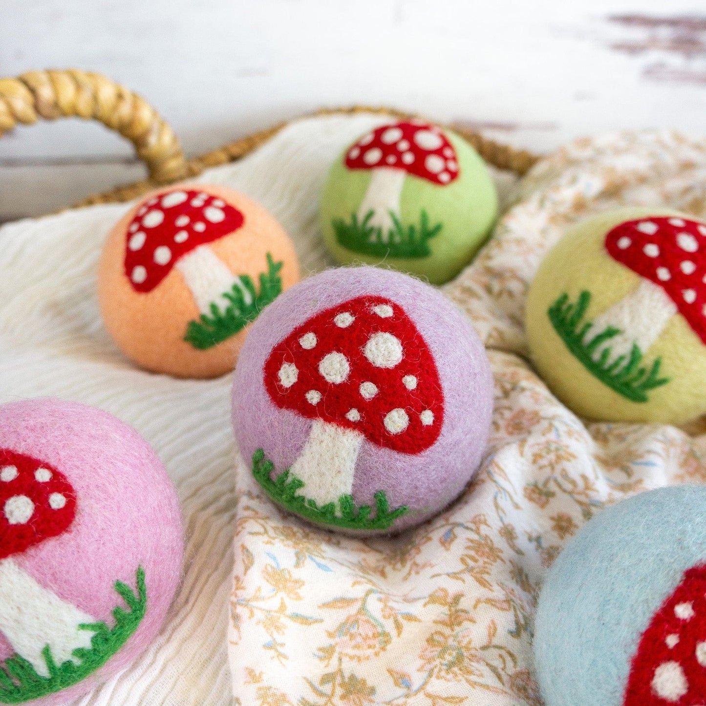 Eco Wool Dryer Balls - Enchanted Mushrooms