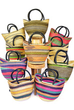 Load image into Gallery viewer, Ghanaian Wing Shopper Bags with Leather Handles
