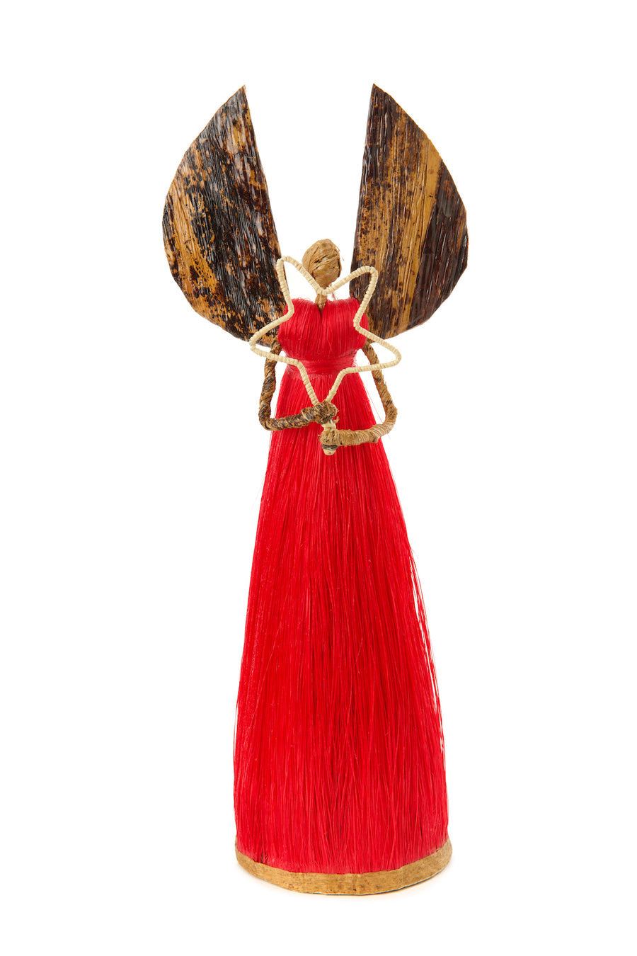 Red Sisal Angel of Love Holiday Sculptures