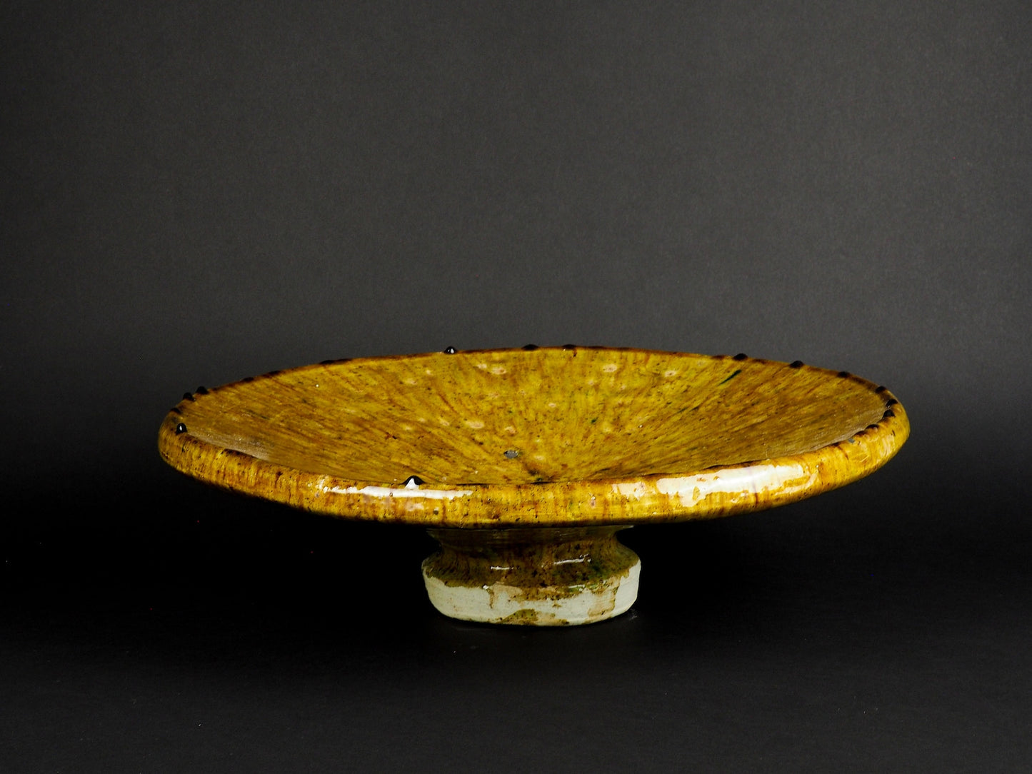 Ochre Moroccan Ceramic Couscous Platter
