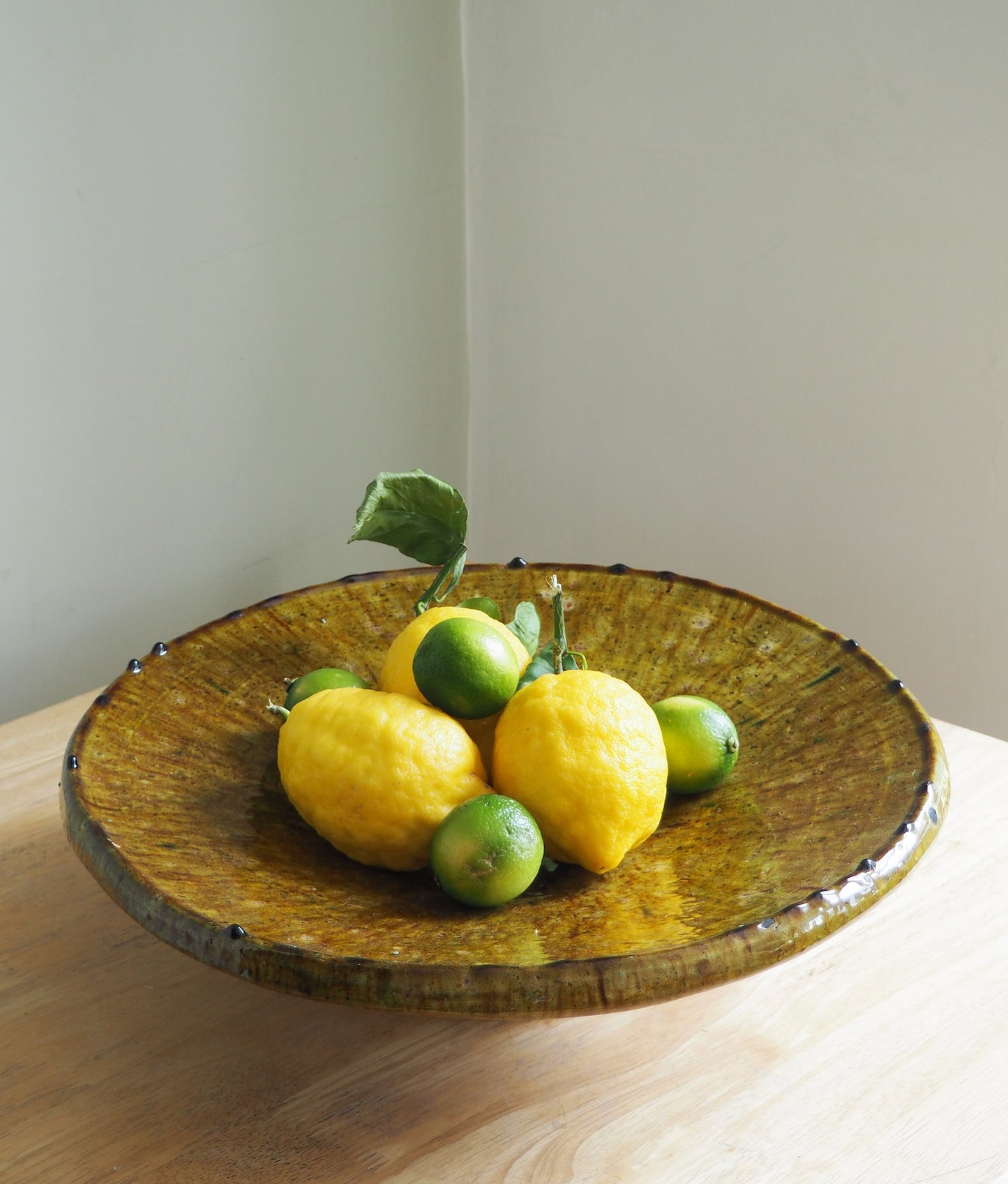 Ochre Moroccan Ceramic Couscous Platter