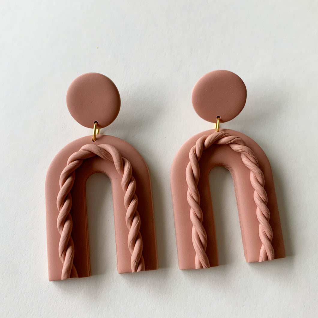 The Braided Arches- Mauve Pink