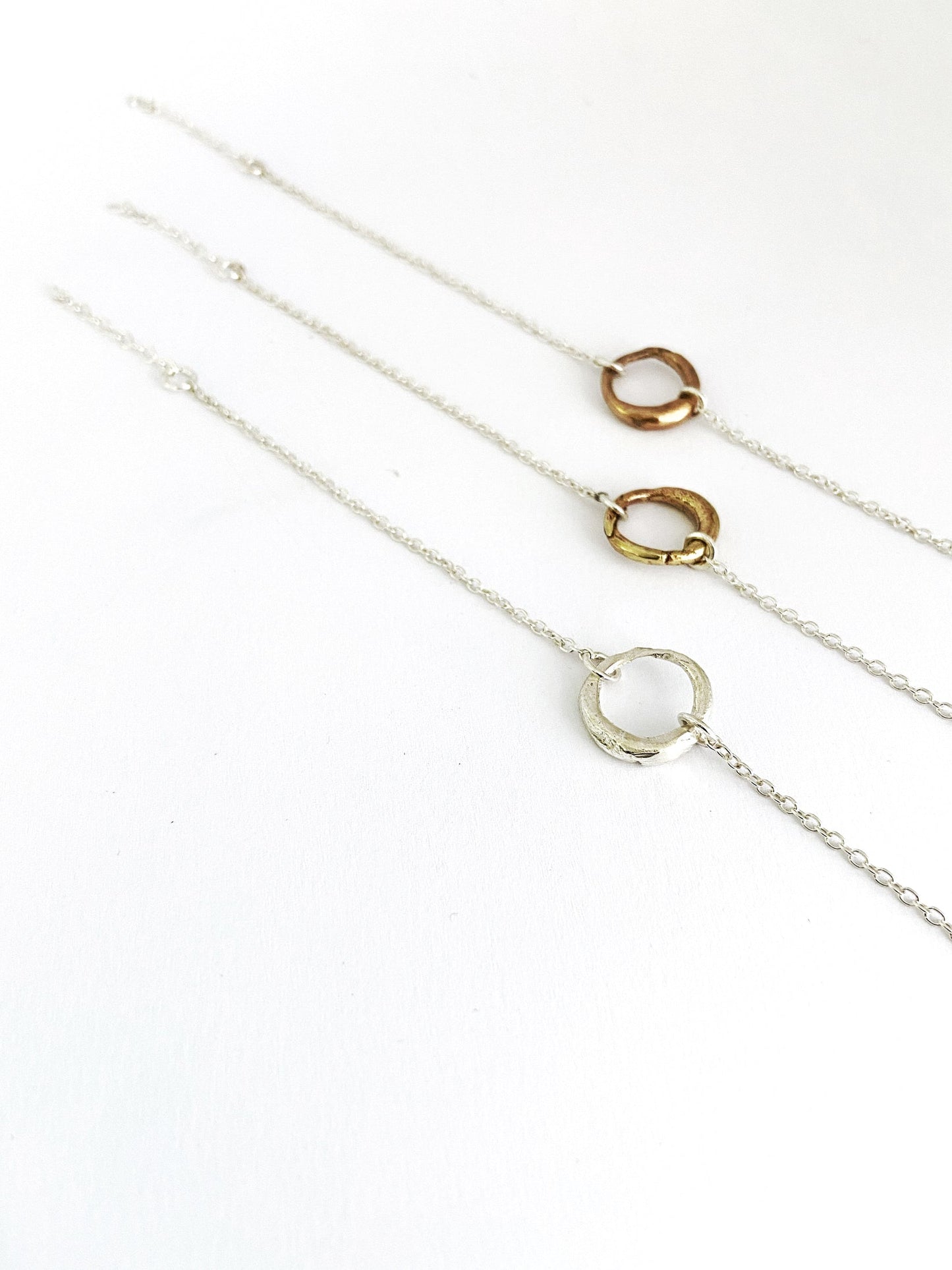 Organic Circle Bracelet in Brass