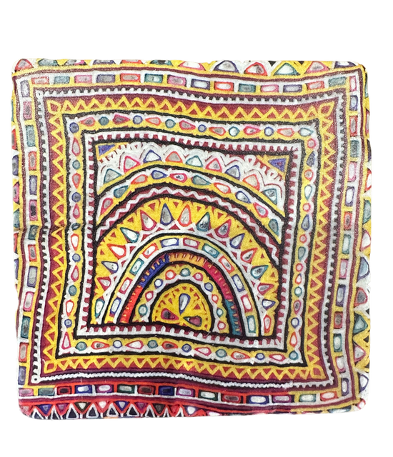 Indian Mirrorcloth - Tumbled Marble Coaster