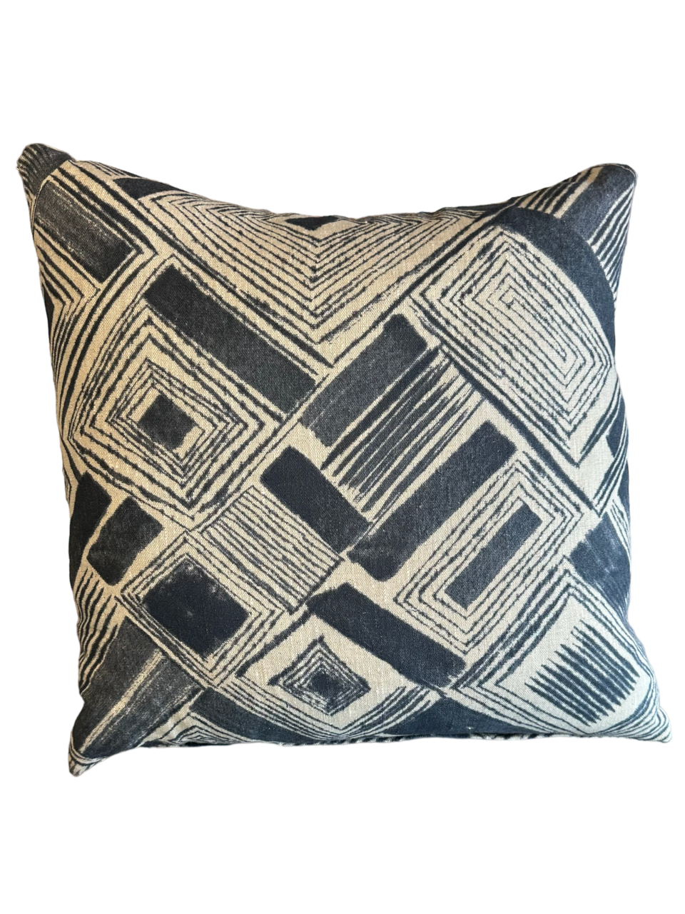 Indigo Retro 20" Square Pillow