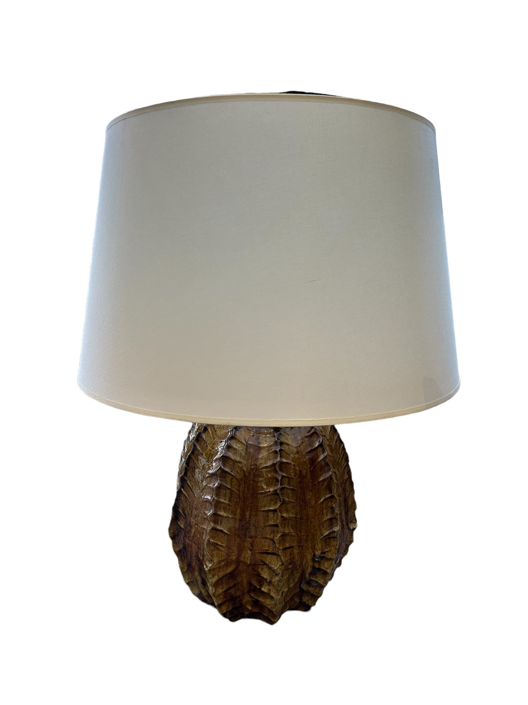 Amber Glazed Tamegroute Sea Urchin Lamp