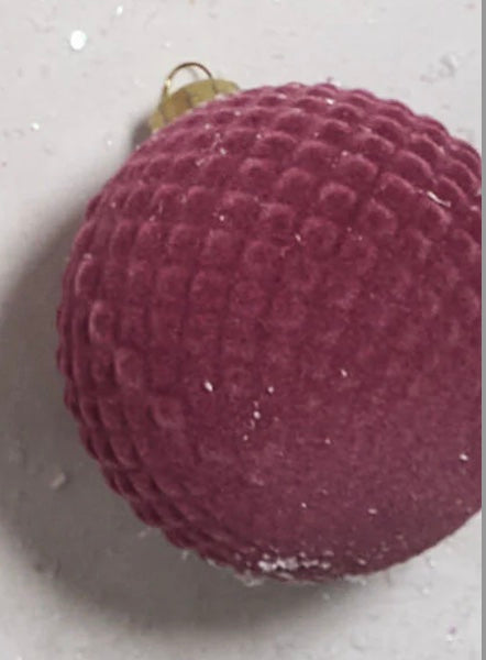 Rosy Velvet Ornaments