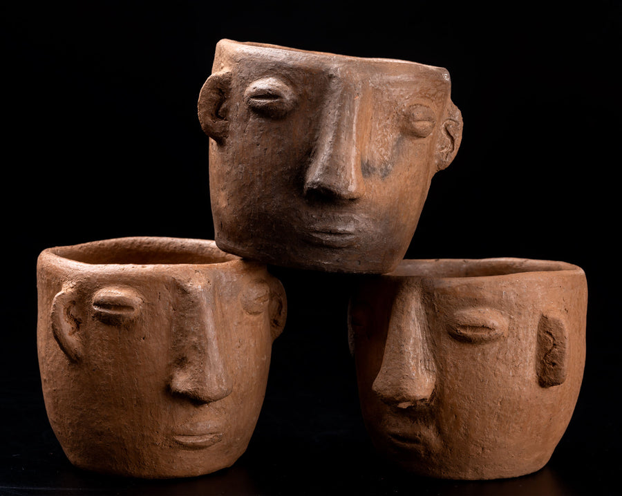 Tlahuitoltepec Clay Face Cups