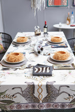 Load image into Gallery viewer, Leopard Lily Tablecloth - Cotton - Safari Stone - Large
