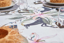 Load image into Gallery viewer, Leopard Lily Tablecloth - Cotton - Safari Stone - Large
