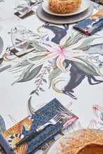 Load image into Gallery viewer, Leopard Lily Tablecloth - Cotton - Safari Stone - Large
