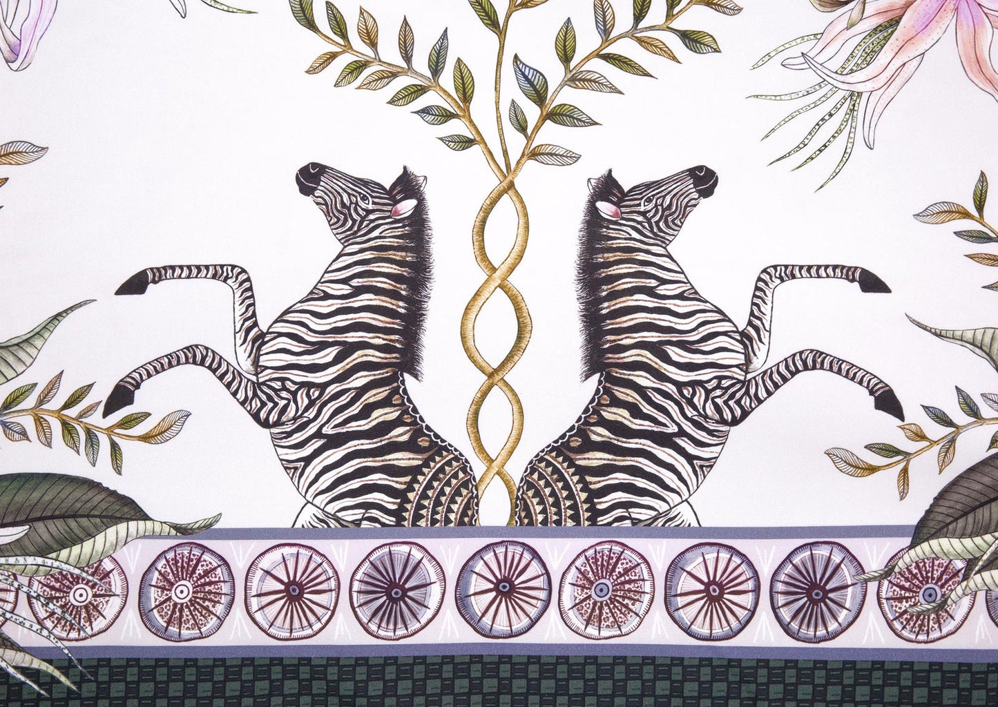 Leopard Lily Tablecloth - Cotton - Safari Stone - Large
