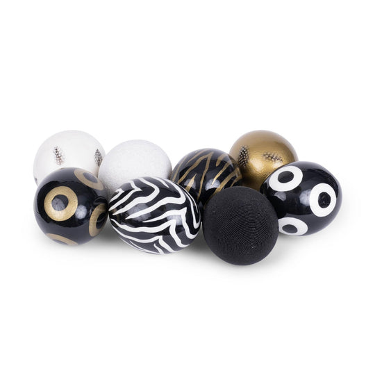 Painted Ostrich Egg - Zebra Stripes