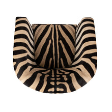 Load image into Gallery viewer, Zebra Hide Tub Chair
