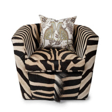 Load image into Gallery viewer, Zebra Hide Tub Chair
