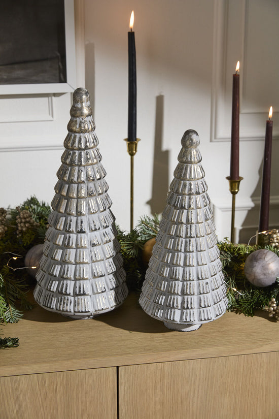 Norway Glass Tree in Silver Frost