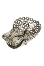Load image into Gallery viewer, Recycled Metal Sitting Hippo Planter

