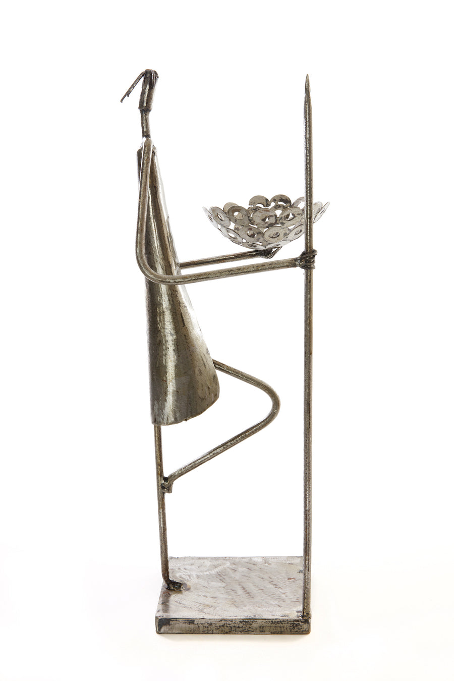Recycled Metal Warrior Bowl Sculpture