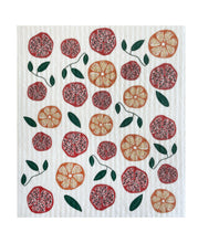 Load image into Gallery viewer, Pomegranates and Oranges Swedish Dishcloth
