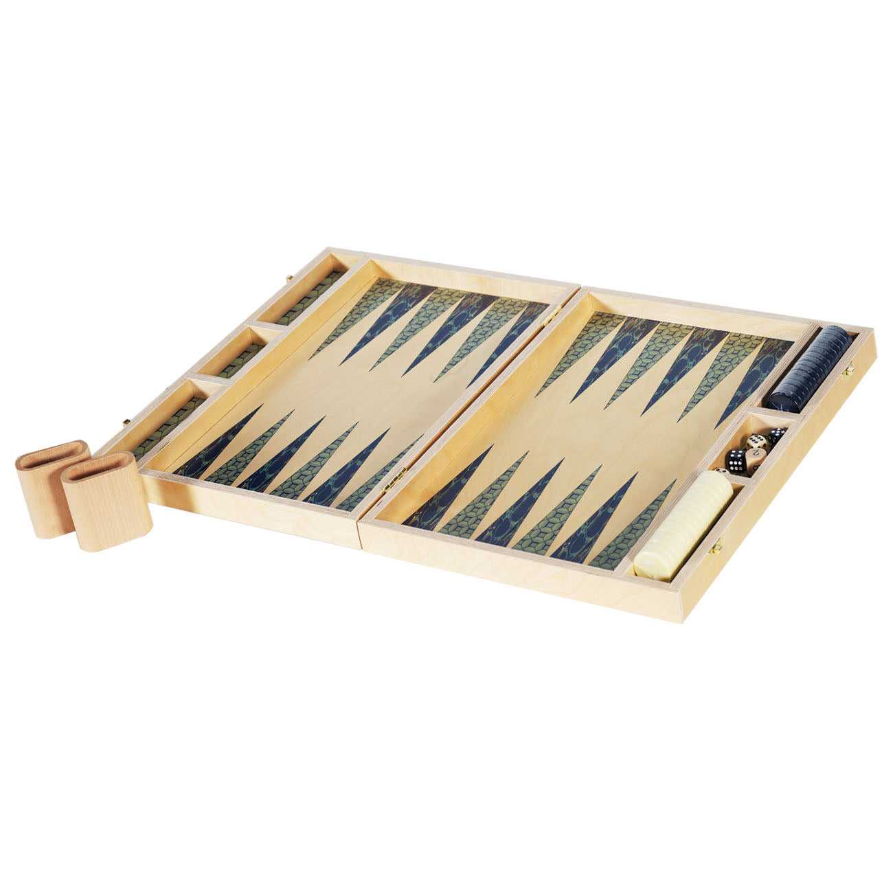 Olio Azure Tabletop Backgammon Set