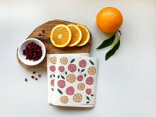 Load image into Gallery viewer, Pomegranates and Oranges Swedish Dishcloth
