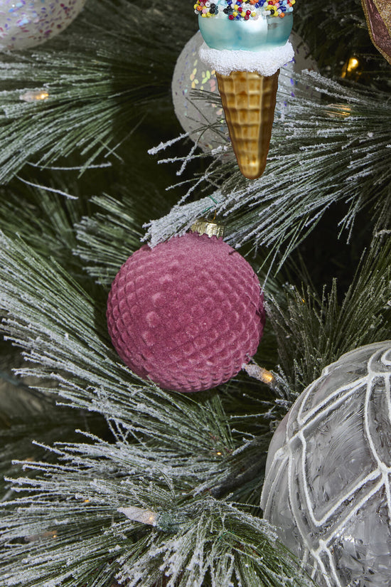 Rosy Velvet Ornaments