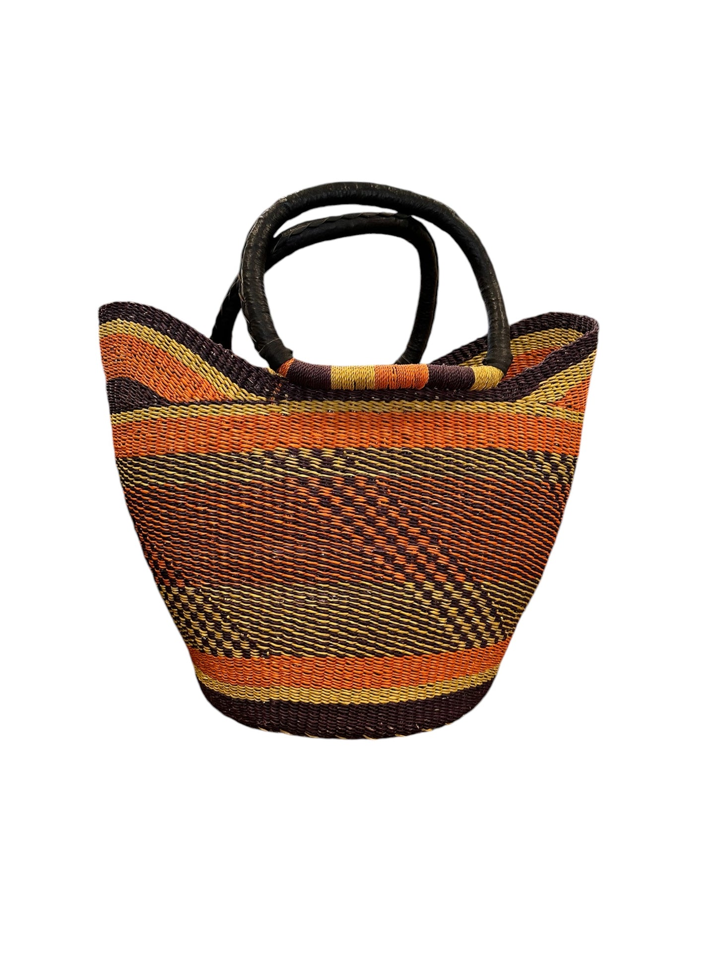 Ghanaian Wing Shopper Bags with Leather Handles