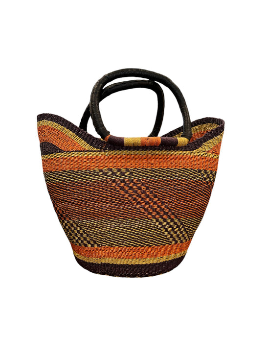 Ghanaian Wing Shopper Bags with Leather Handles