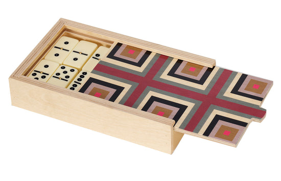 Squaresville Maroon Domino Set