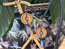 Load image into Gallery viewer, Vintage Wooden Button Earrings
