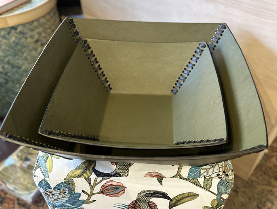 Leather Cowhide Bowl
