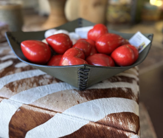 Leather Cowhide Bowl