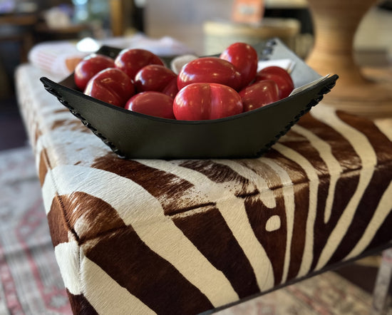Leather Cowhide Bowl
