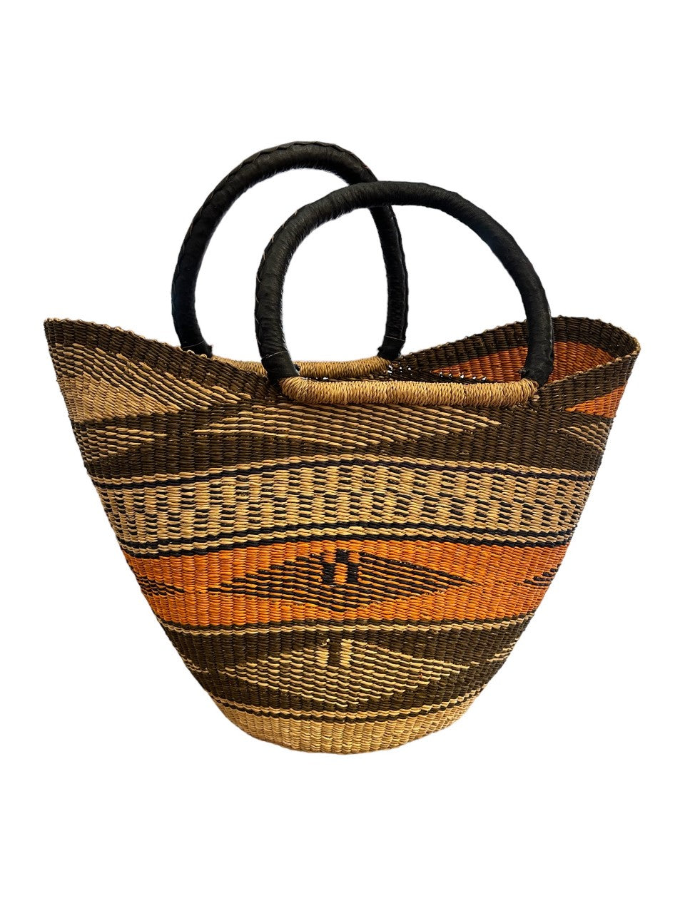 Ghanaian Wing Shopper Bags with Leather Handles