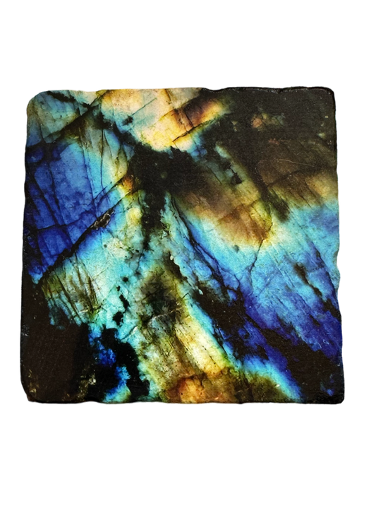 Labradorite - Tumbled Marble Coaster