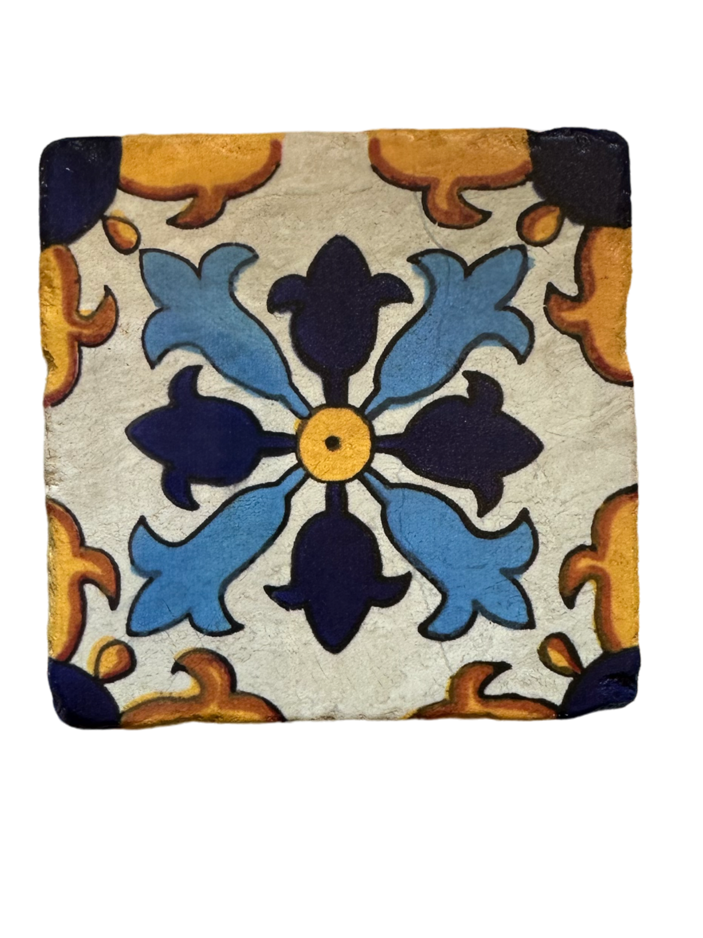 Mexican Tile II - Tumbled Marble Coasters