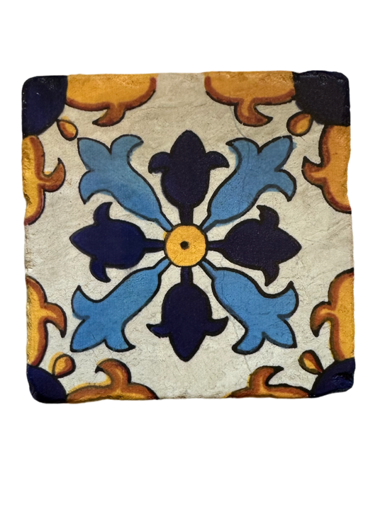 Mexican Tile II - Tumbled Marble Coasters