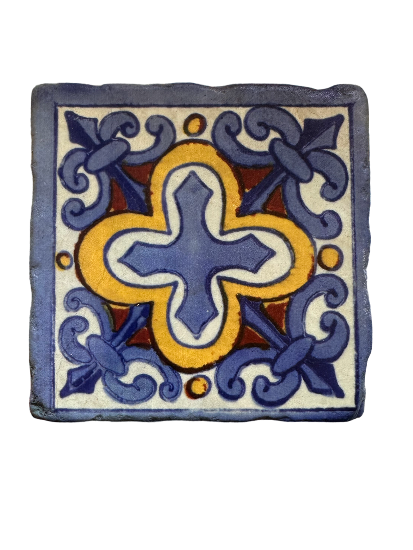 Mexican Tile II - Tumbled Marble Coasters