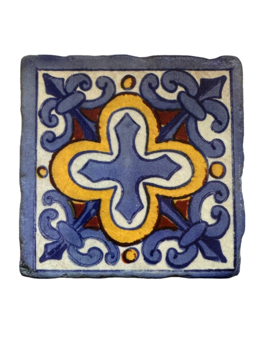 Mexican Tile II - Tumbled Marble Coasters
