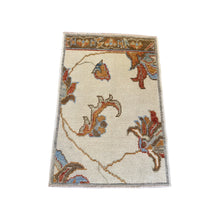 Load image into Gallery viewer, Cream and Rust Vintage Turkish Rug
