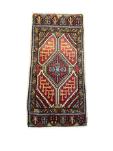 Load image into Gallery viewer, Crimson and Azure Vintage Turkish Rug
